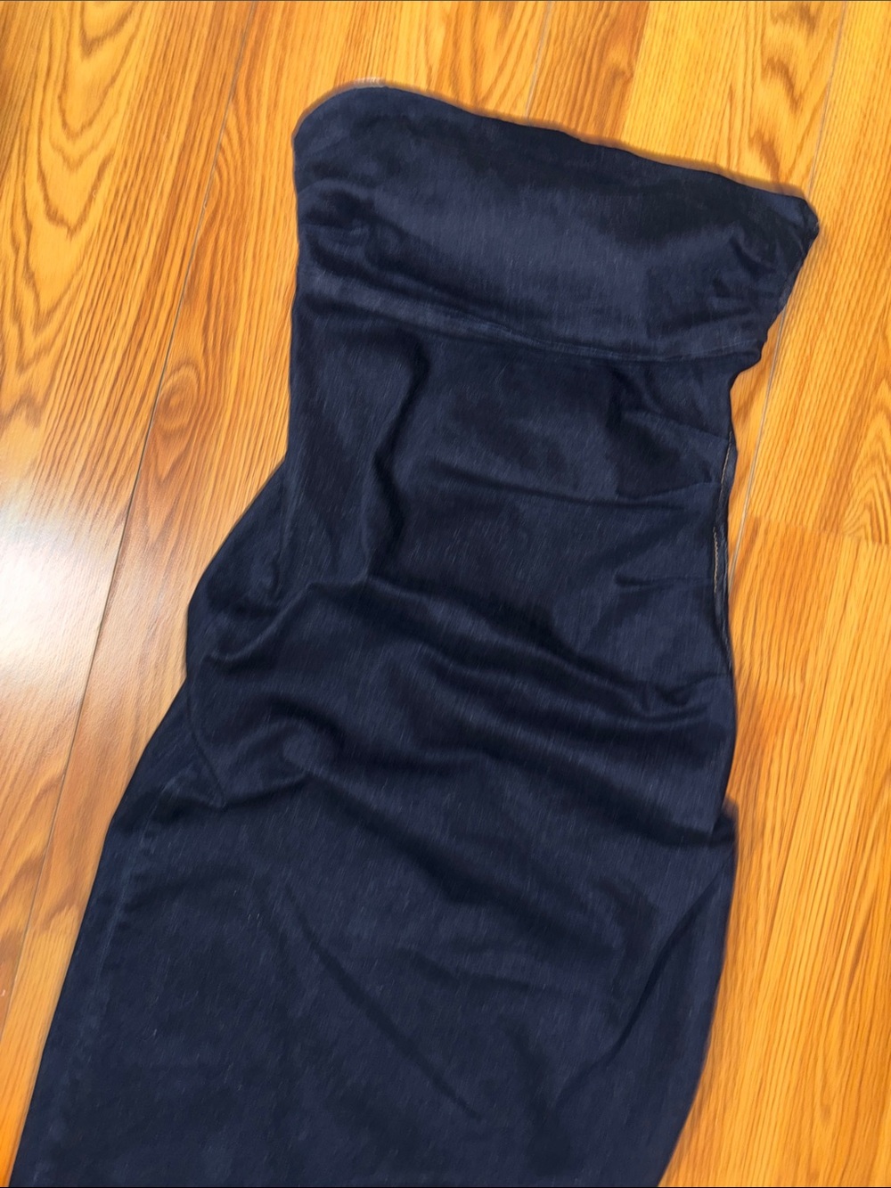 Zara Strapless Dark Navy Bodycon Dress - Picture 2 of 6
